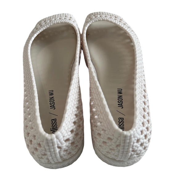 NWOT Melissa Camilla + Jason Wu Woven Open Toe Flats Size 9 - Picture 9 of 16
